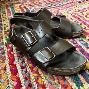 Birkenstock Brown Leather Slingback Sandals Sz 40/9